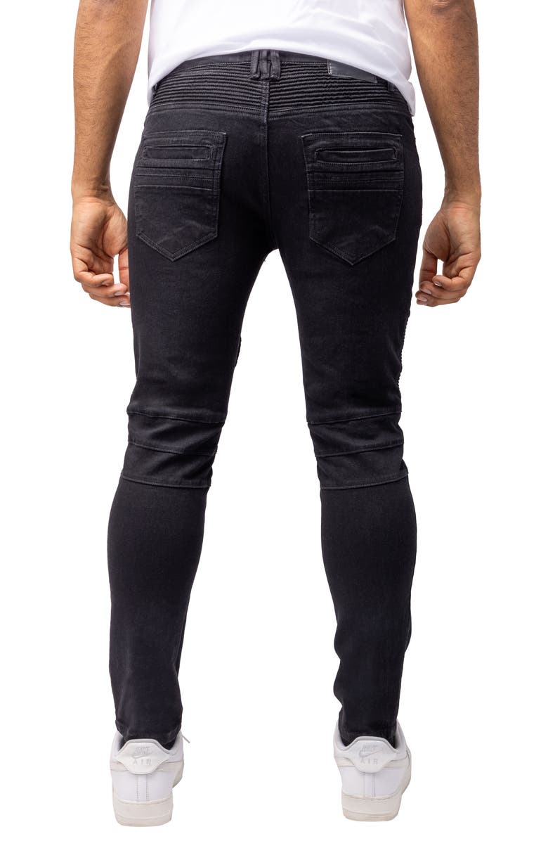 XRAY Stretch Moto Skinny Jeans, Alternate, color, 