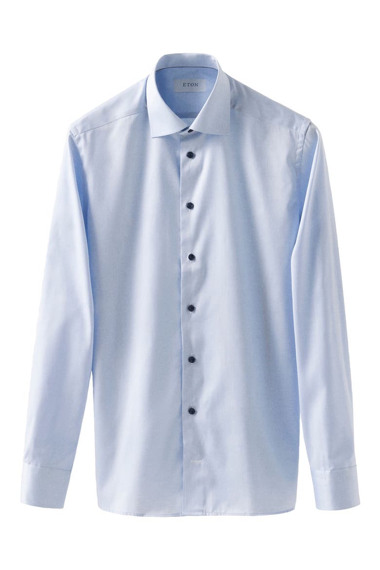 Contemporary Fit Twill Dress Shirt, Alternate, color, LT/ PASTEL BLUE