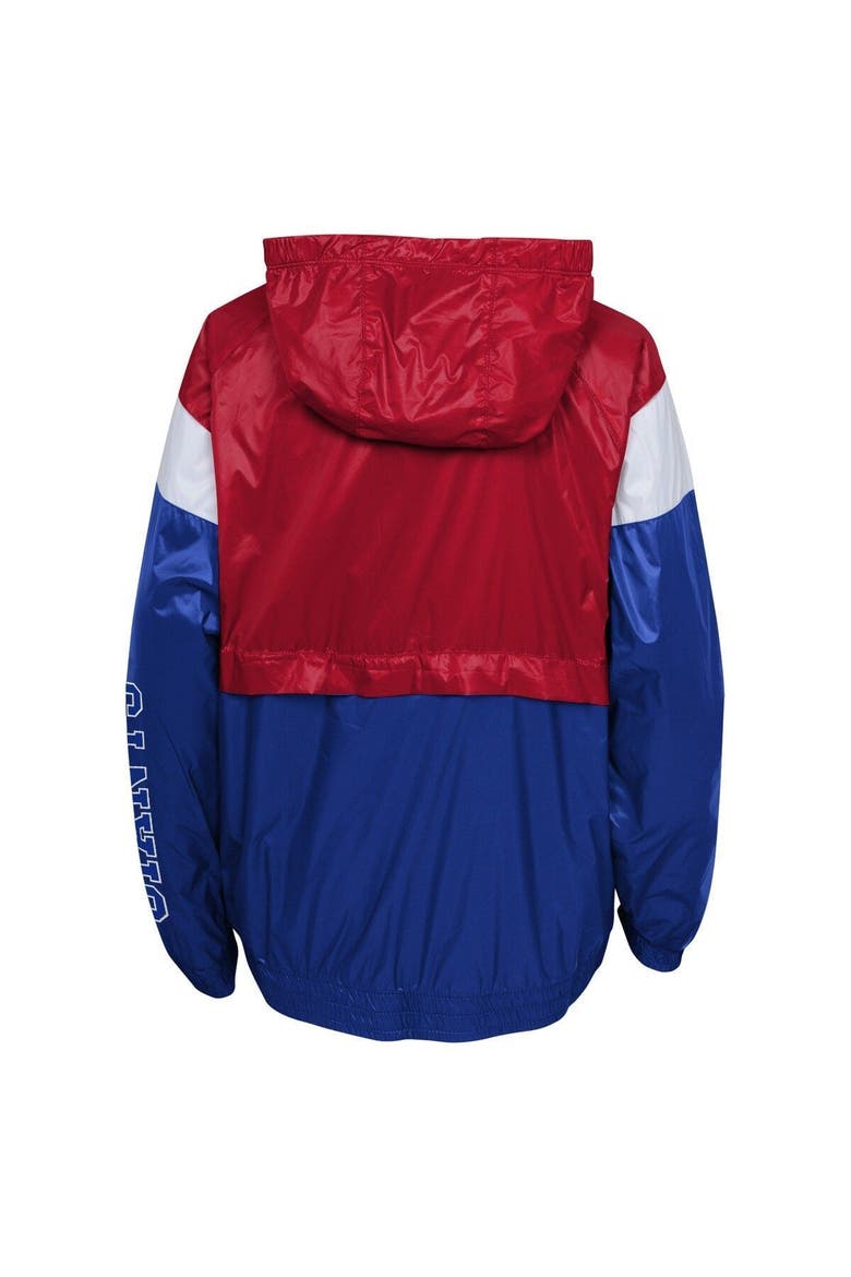 Youth Red/Royal New York Giants Goal Line Stance Full-Zip Hoodie Windbreaker Jacket, Alternate, color, Red