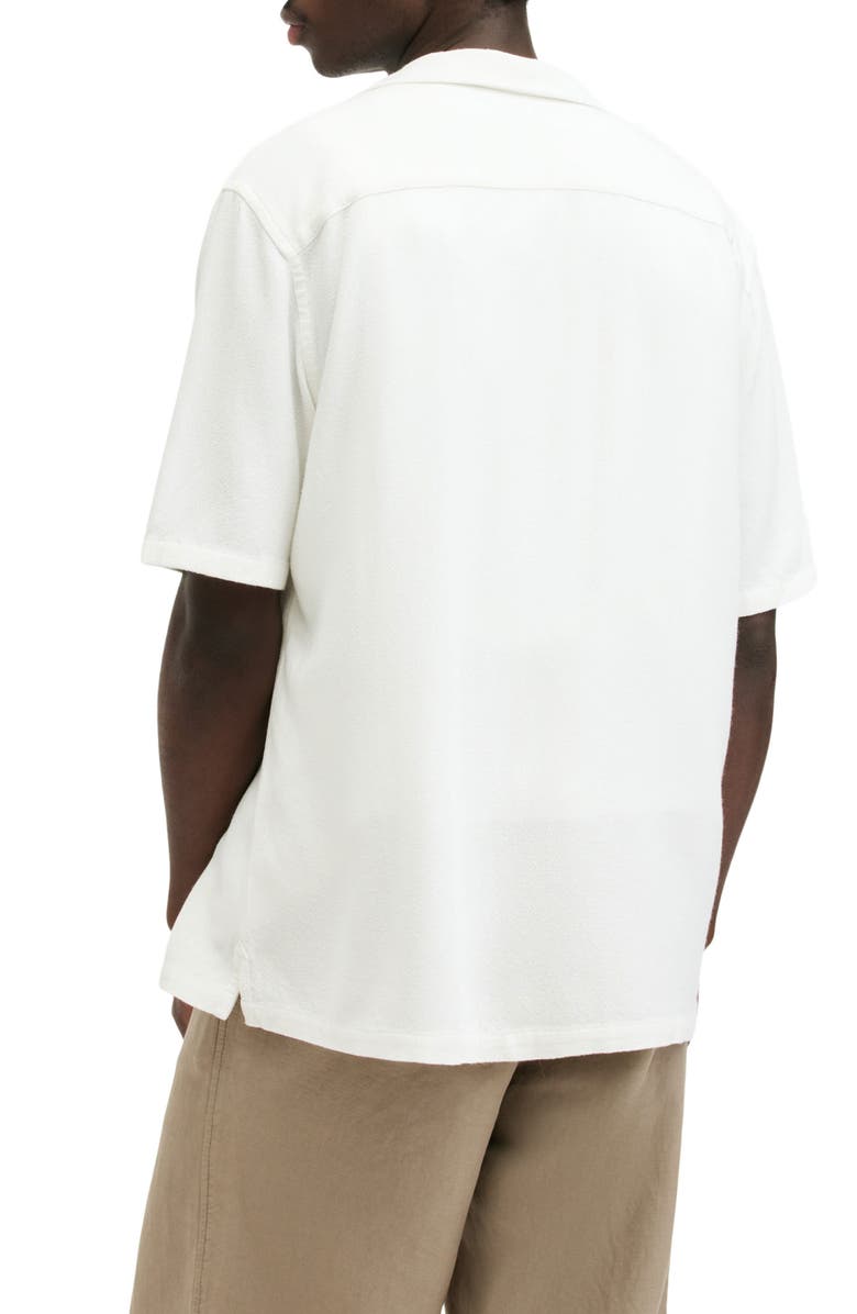 AllSaints Cudi Camp Shirt, Alternate, color, Oatmeal White