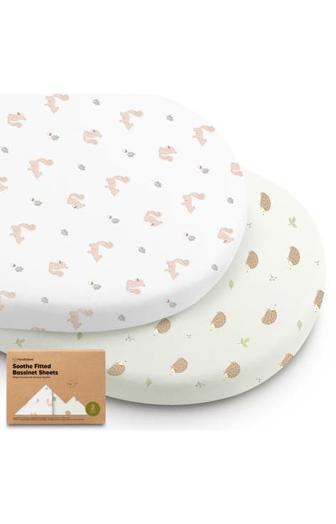 2-Pack Soothe Fitted Bassinet Sheets