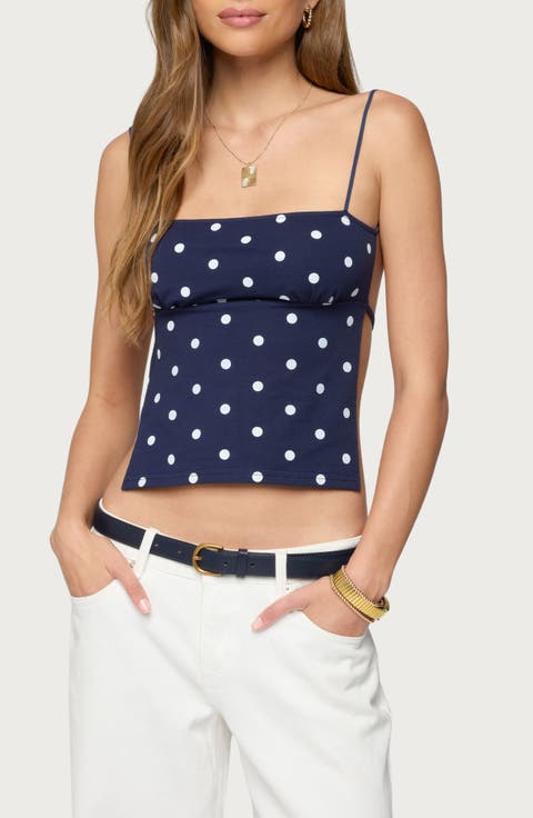 Jinx Polka Dot Open Back Camisole