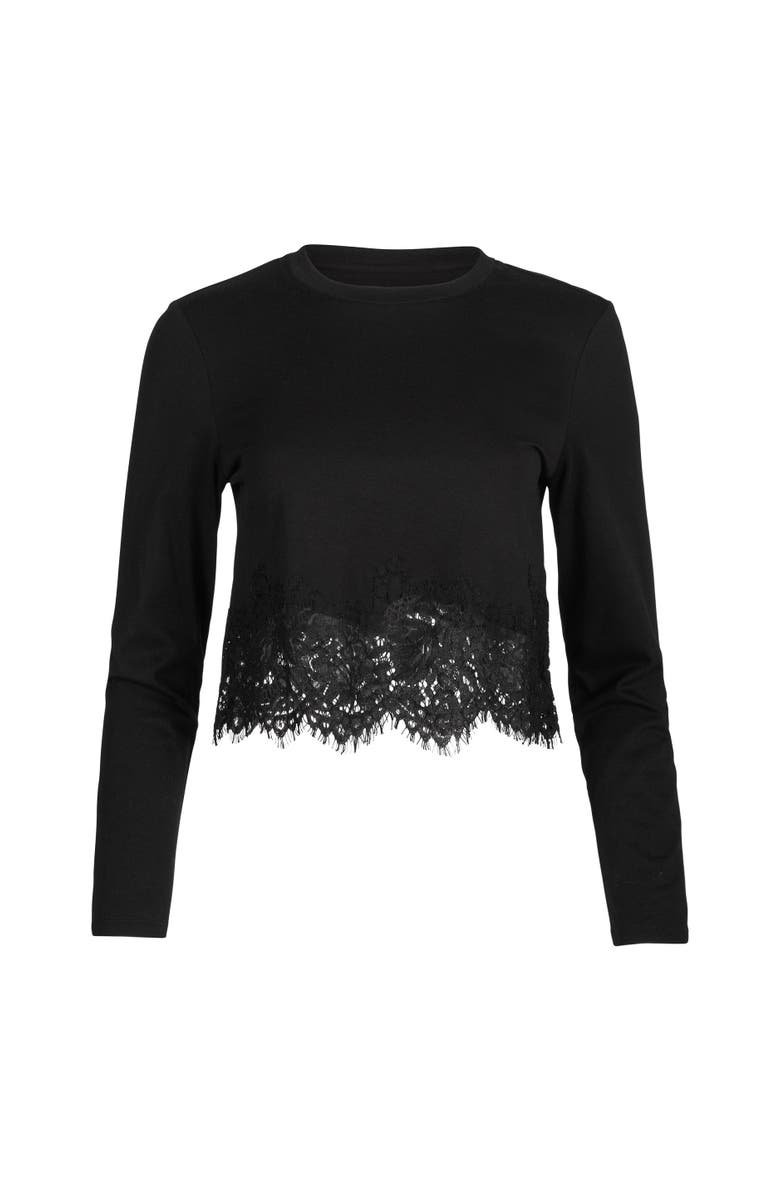 Generation Love Tabitha Lace Combo Top, Alternate, color, Black