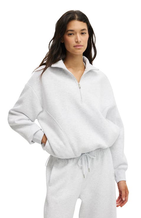 Women's Active Plush Half Zip Sweatshirt