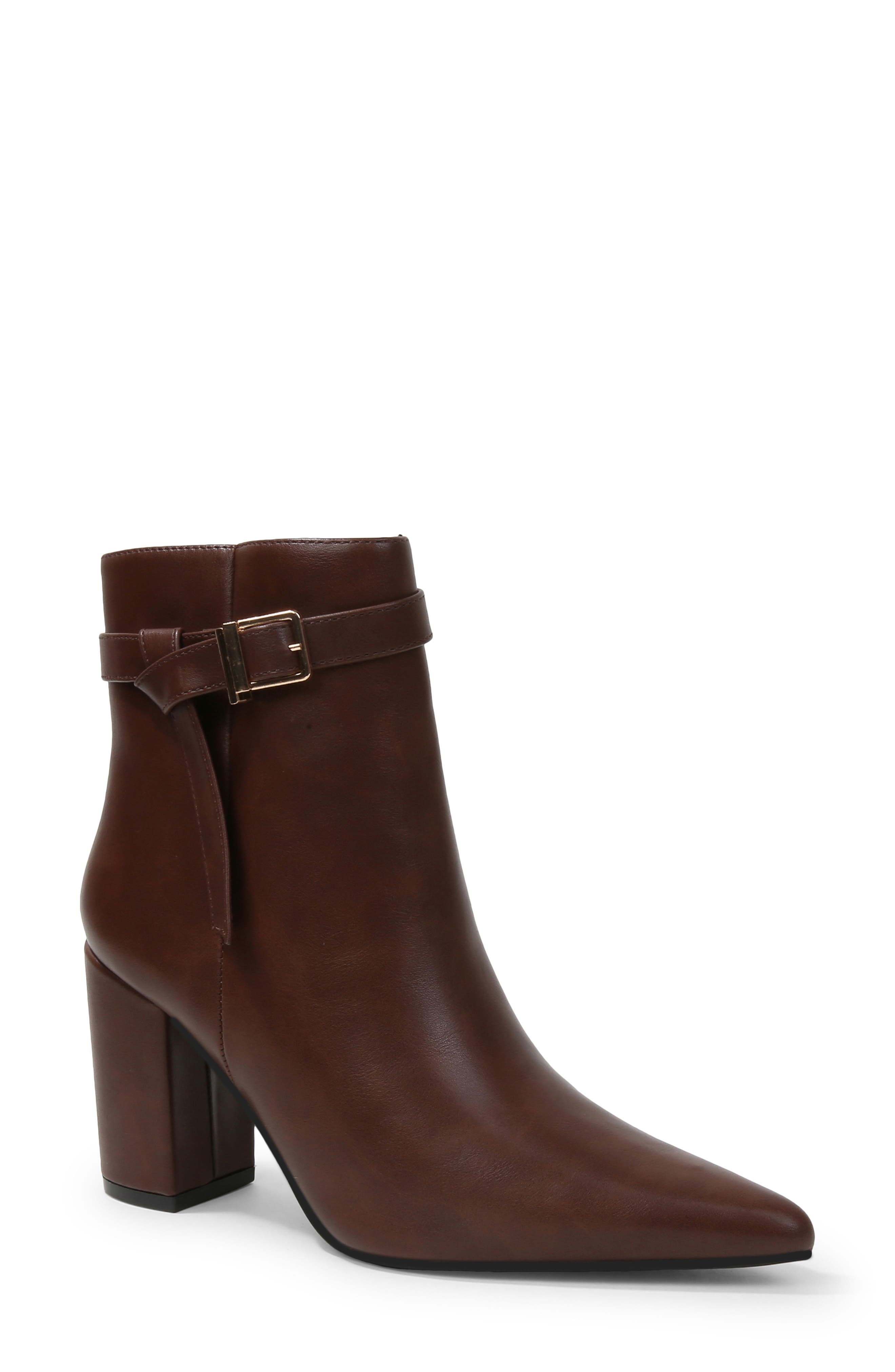Blanche Faux Leather Pointed Toe Bootie