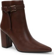 BERNESS Blanche Faux Leather Pointed Toe Bootie