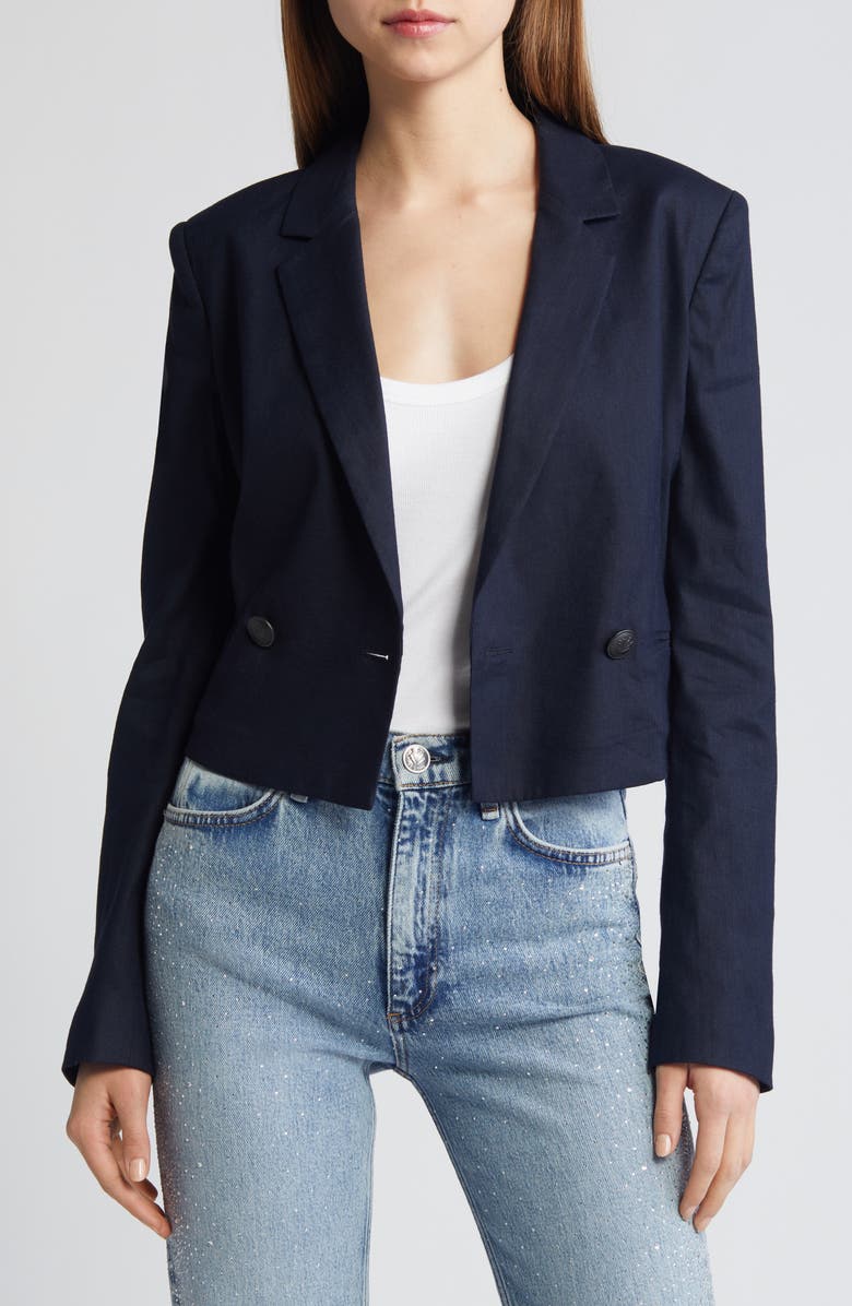 rag & bone Josie Linen Blend Blazer, Main, color,