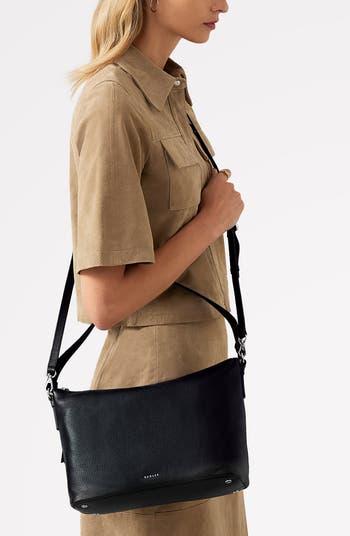 Bella Medium Pebbled Leather Shoulder Bag
