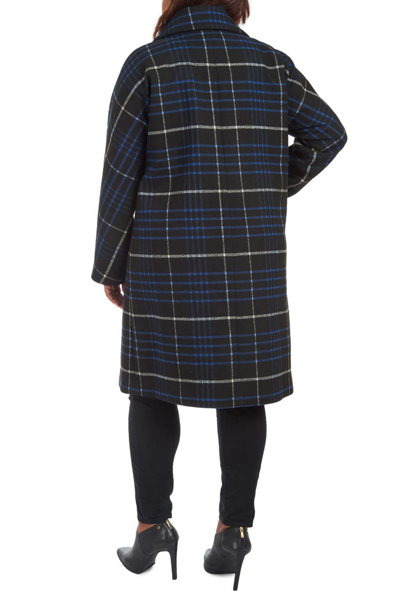Plaid Coat, Alternate, color, COBALT