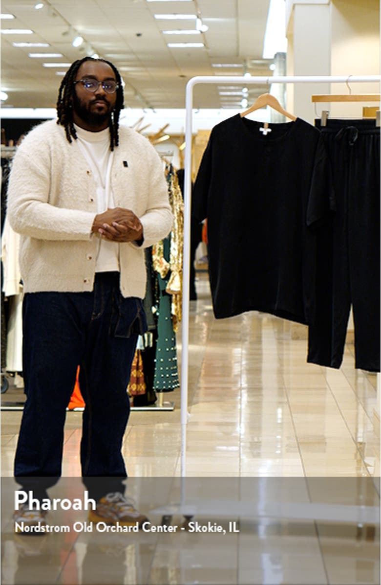 Washable Silk Henley Pajamas, sales video thumbnail