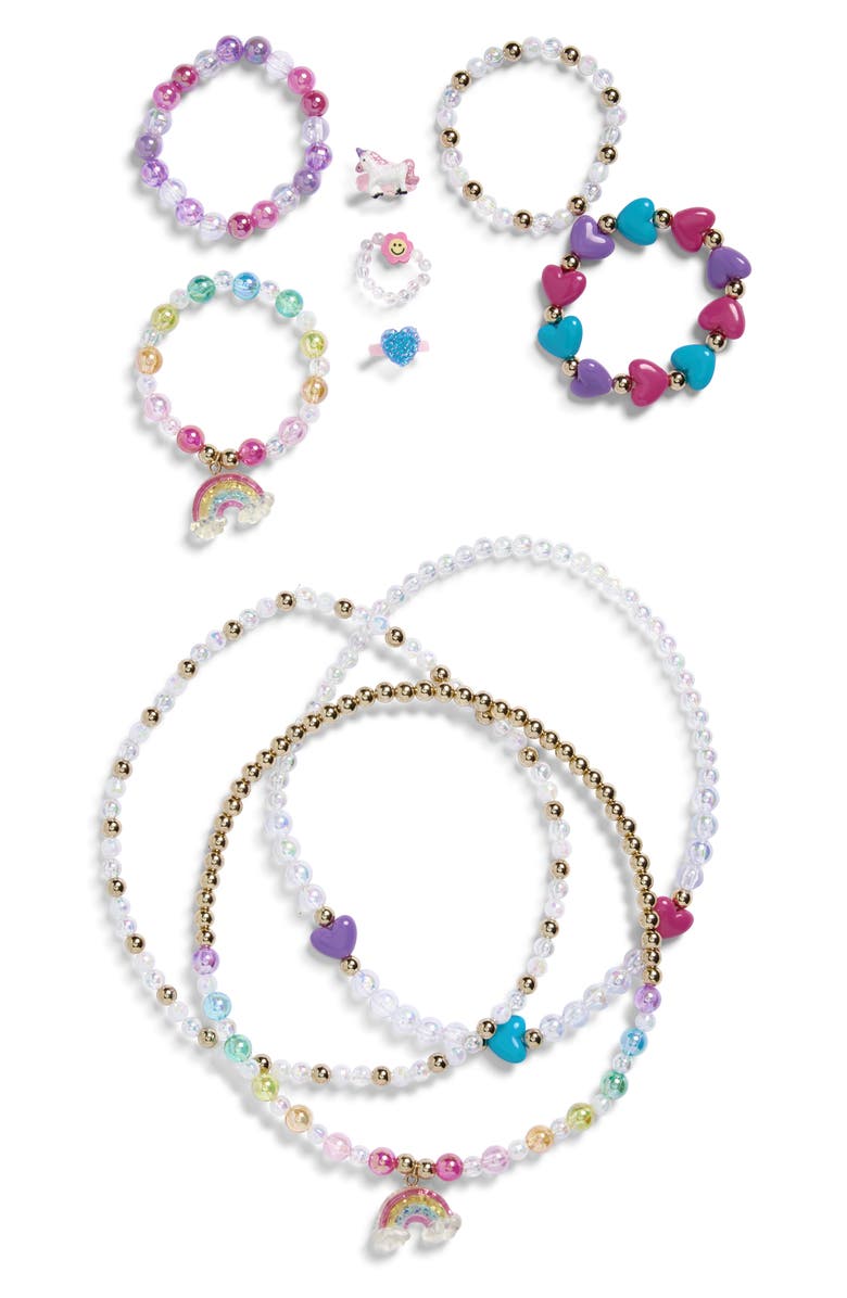 Capelli New York Kids' 10-Piece Assorted Necklace, Bracelet & Ring Set, Main, color, Pink Multi