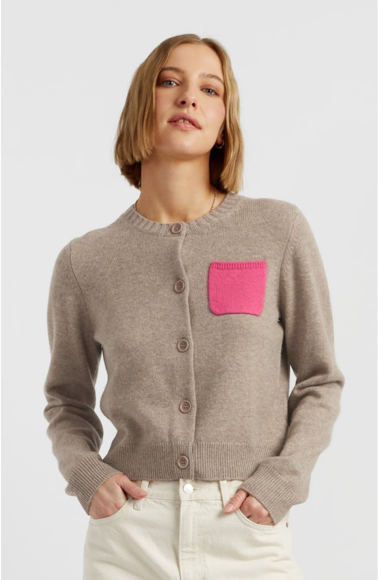 Chinti & Parker Wool Cashmere Contract Pocket Cardigan, Main, color, Warm Oatmeal