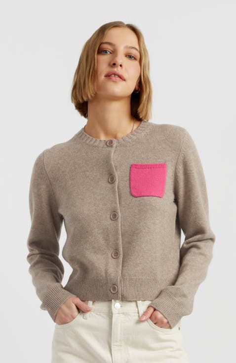Wool Cashmere Contract Pocket Cardigan