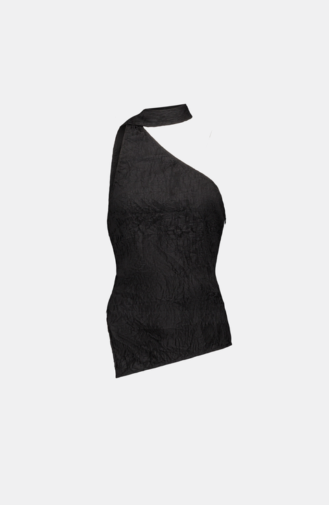 One-Shoulder Scarf Top