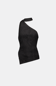 SAEMDI One-Shoulder Scarf Top