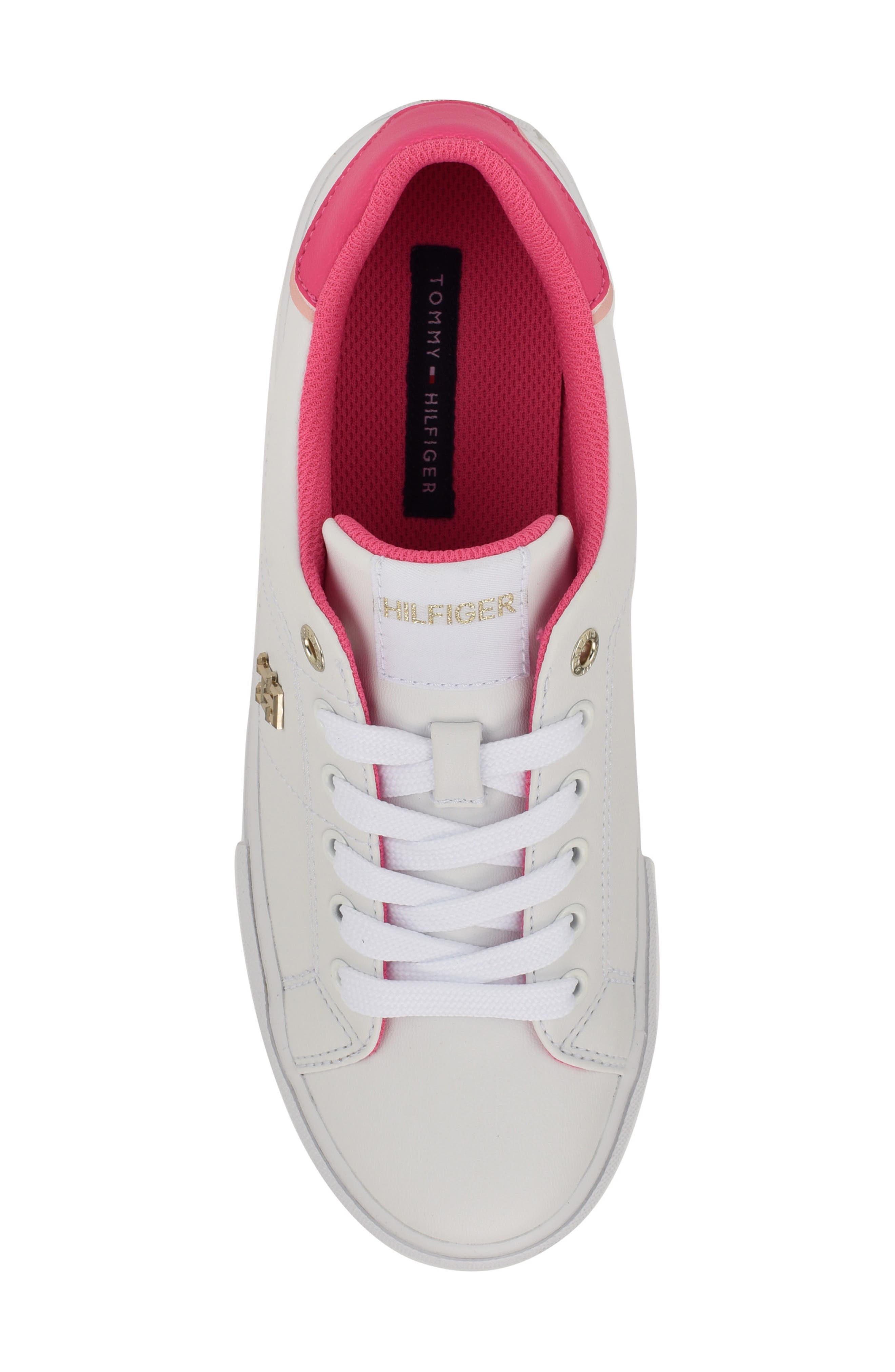 Lanzey Low Top Sneaker, Alternate, color, WHITE/TROPICAL PINK/SOFT ROSE