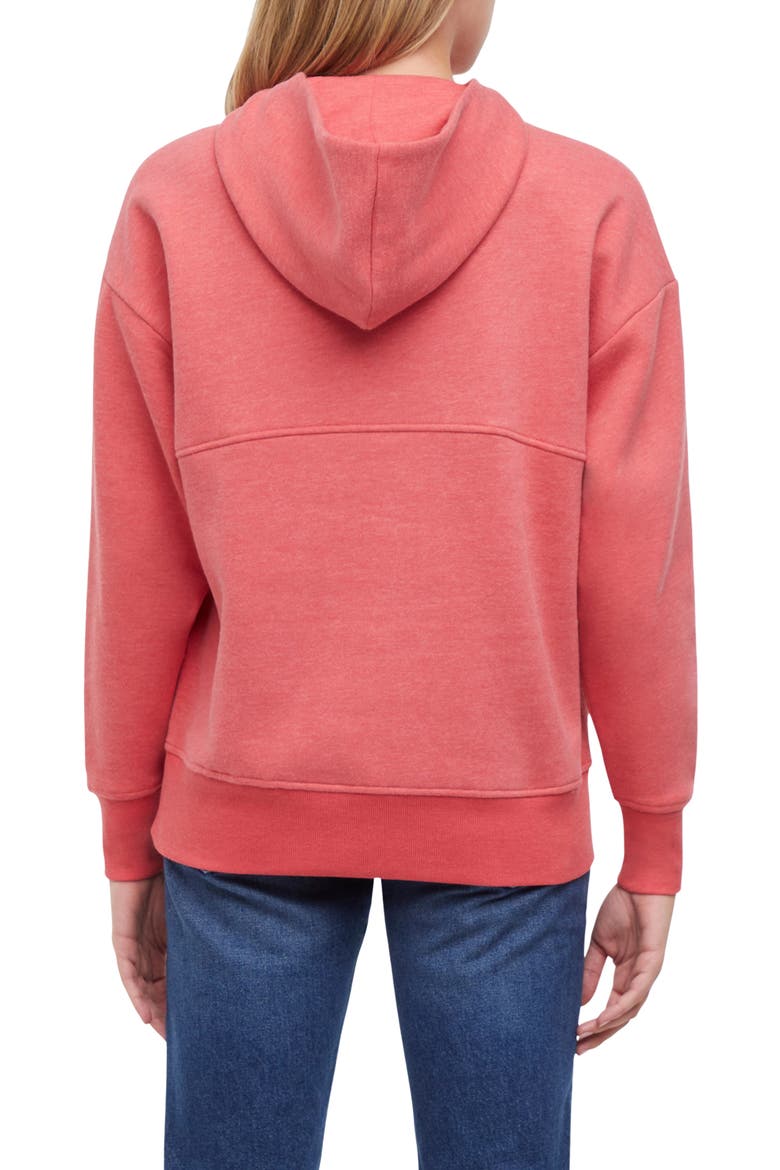 Andie Oversize Fleece Hoodie, Alternate, color, HEATHER CHRYSANTHEMUM