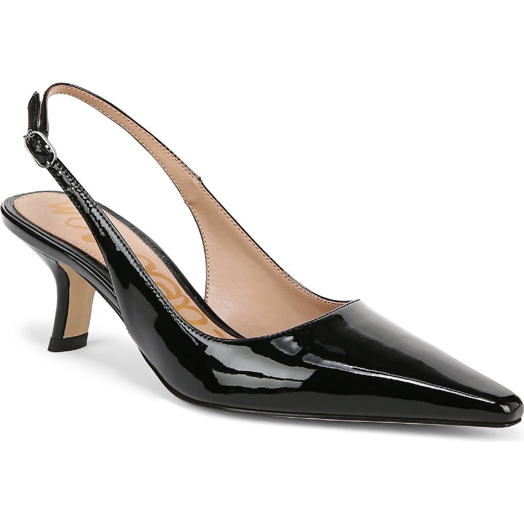 Shop Sam Edelman Bianka Slingback Pump In Black Patent