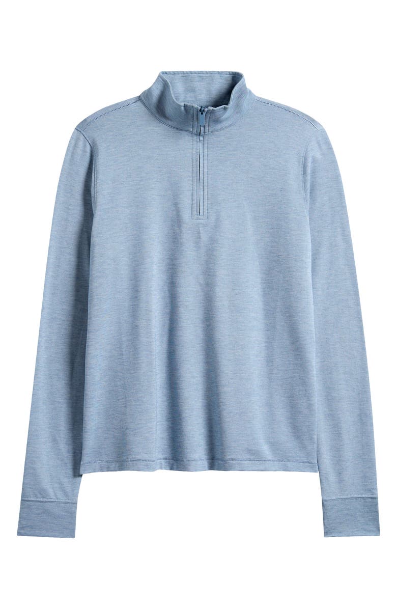 TravisMathew Featherweight Active Pullover, Alternate, color, Heather Copen Blue