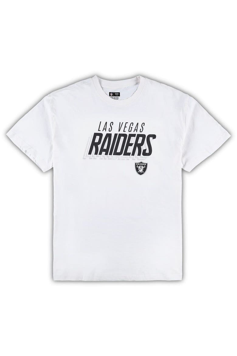 Men's Concepts Sport White/Charcoal Las Vegas Raiders Big & Tall T-Shirt and Shorts Set, Alternate, color, White