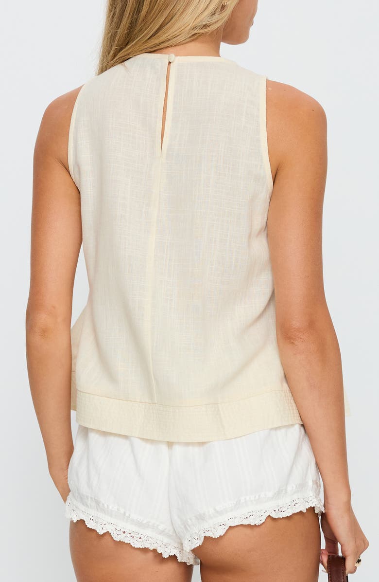 Princess Polly Lavish Pintuck Sleeveless Top, Alternate, color, Beige