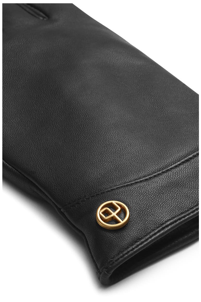 Joni Cashmere Lined Leather Gloves, Alternate, color, BLACK