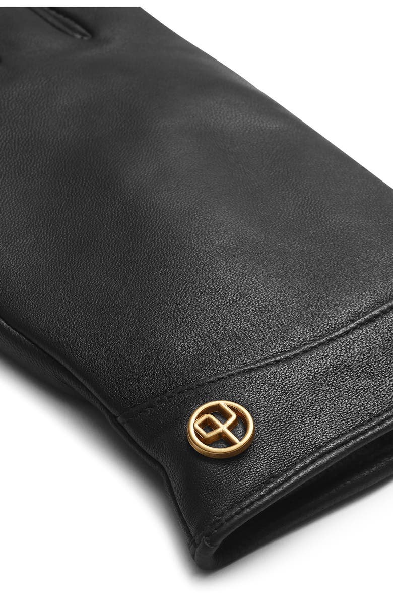 rag & bone Joni Cashmere Lined Leather Gloves, Alternate, color, Black