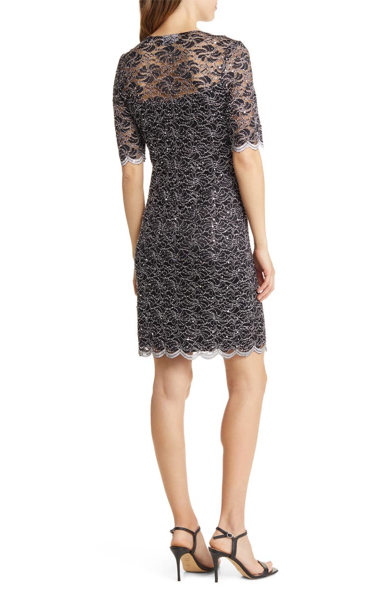Connected Apparel Sequin Lace Sheath Dress, Alternate, color,