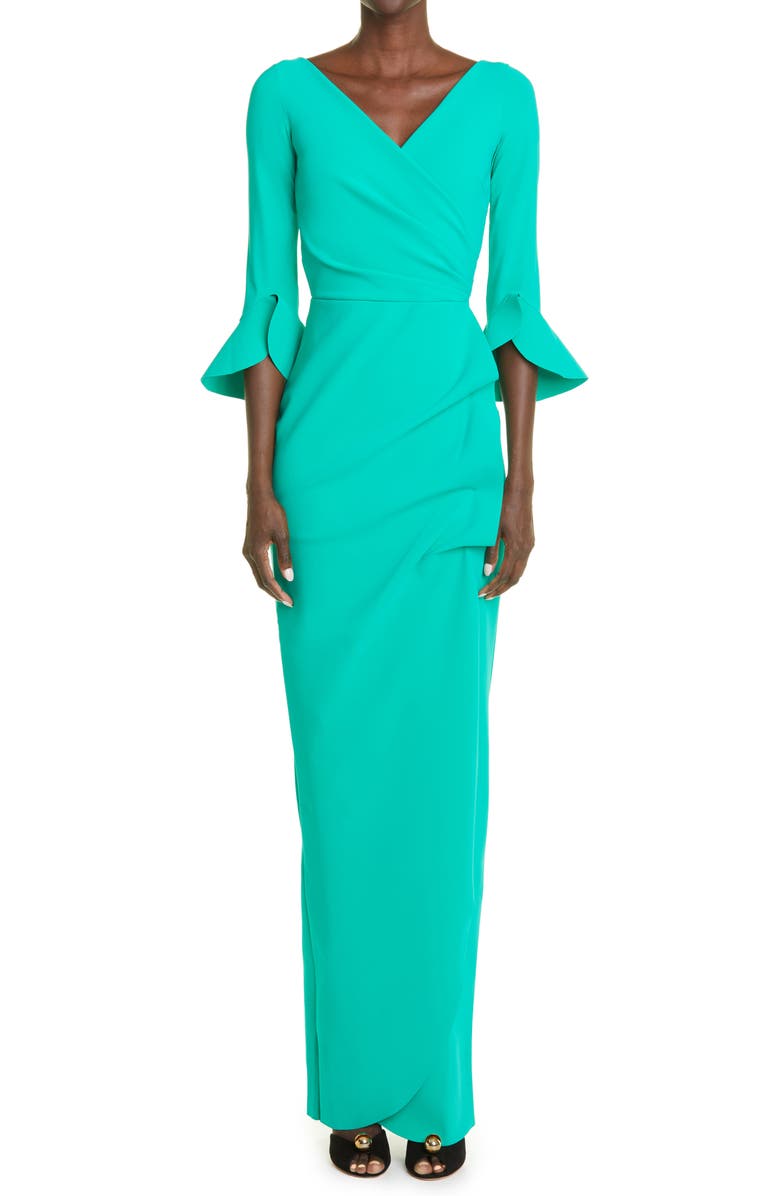 Chiara Boni La Petite Robe 'Zalfa' Jersey Faux Wrap Gown, Main, color,