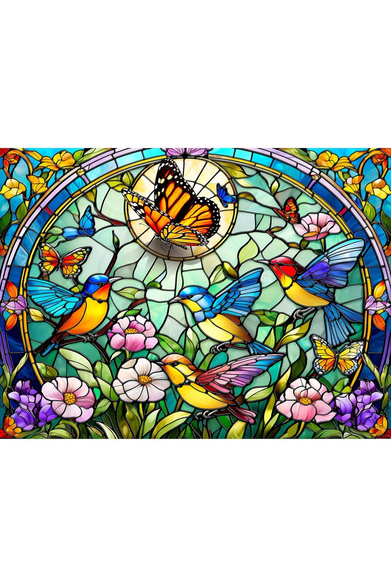 Songbirds and butterflies 1000 piece Jigsaw Puzzle for Adults, Alternate, color, Multicolor