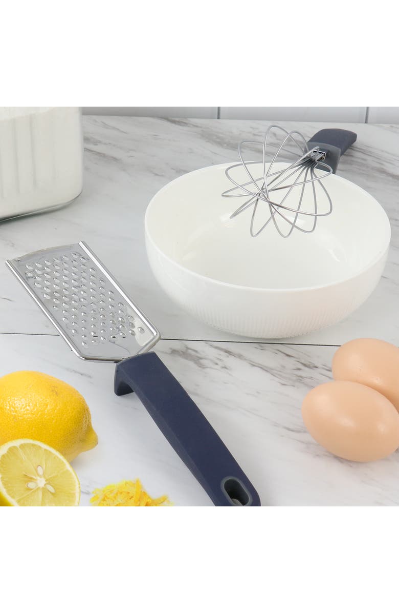 OSTER Bluemarine 2 Piece Stainless Steel Grater and Whisk Set, Alternate, color, Navy