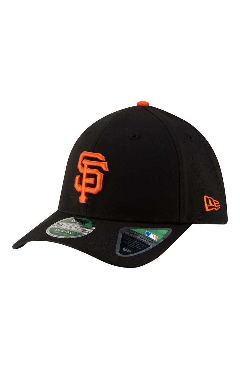 New Era Men's New Era  Black San Francisco Giants Player Replica 39THIRTY M-Crown Flex Hat, Main, color, Black