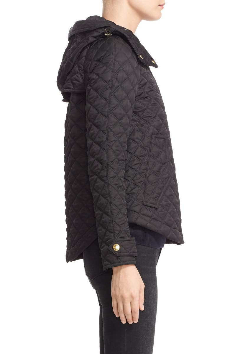 Burberry Brit 'Leightonbury' Quilted Hooded Jacket, Alternate, color, 