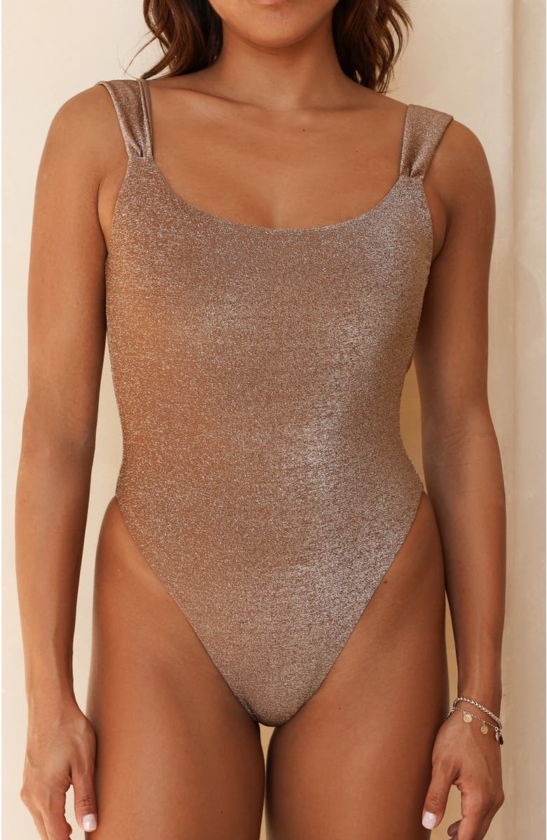 Dippin Daisys Lydia One Piece, Alternate, color, Cacao