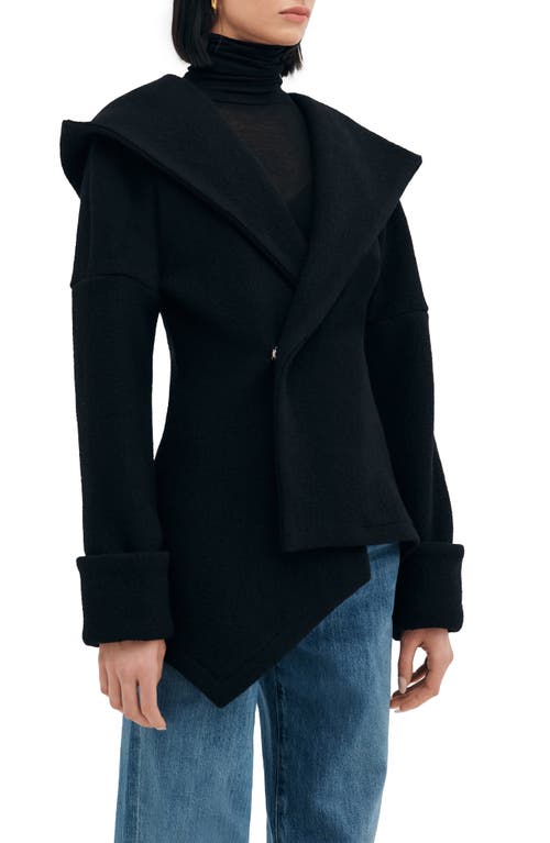 Two Lines By Marcella Kyota Hooded Jacket In Black