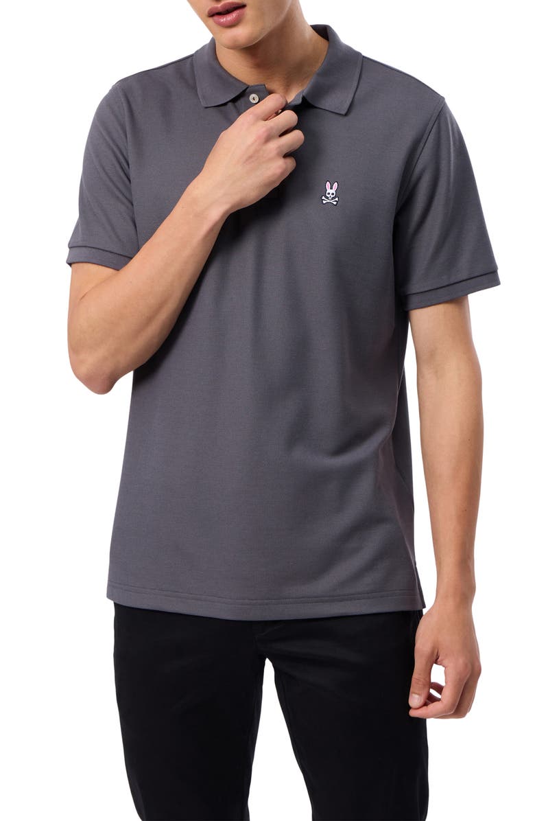 Psycho Bunny Tempest Classic Piqué Polo, Main, color, Blackened Pearl