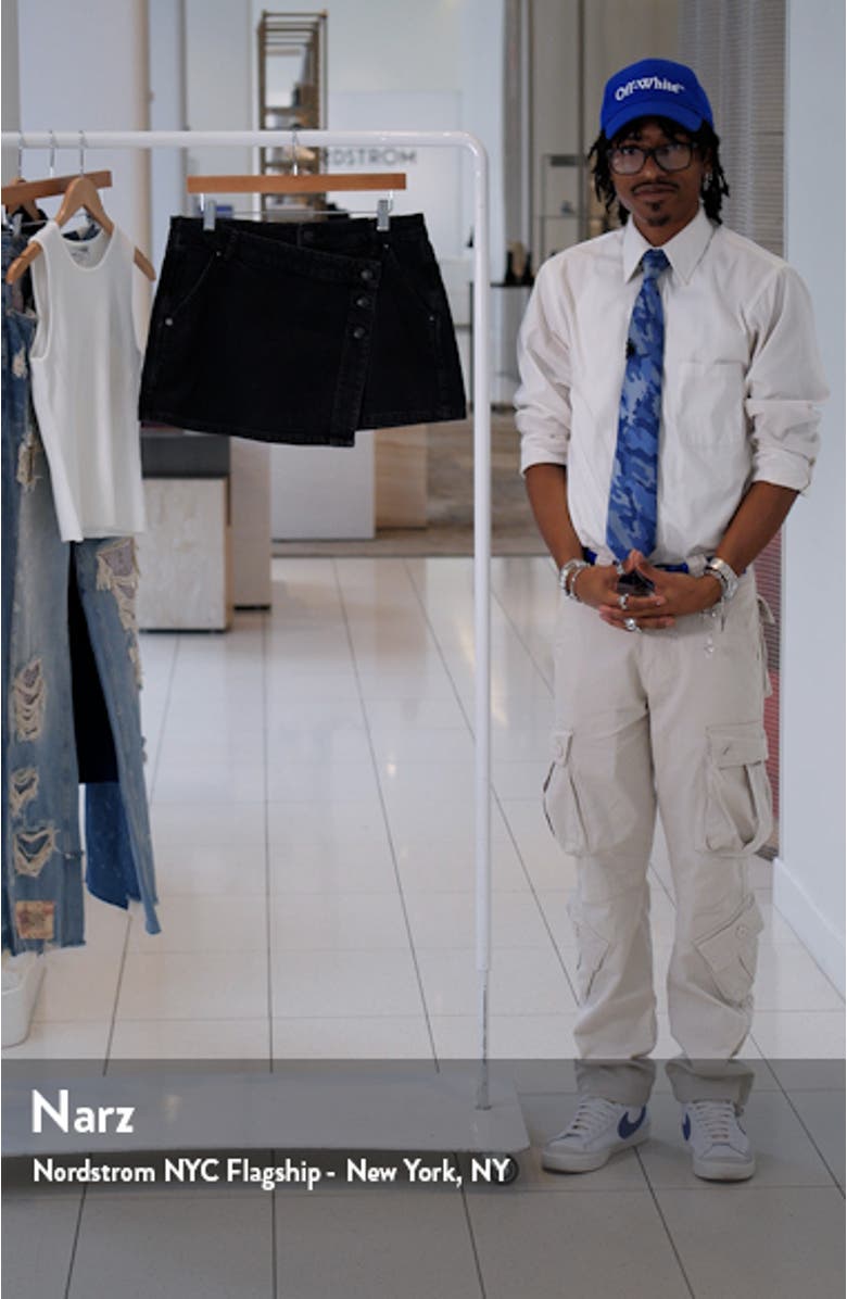 Wynne Wrap Denim Miniskirt, sales video thumbnail