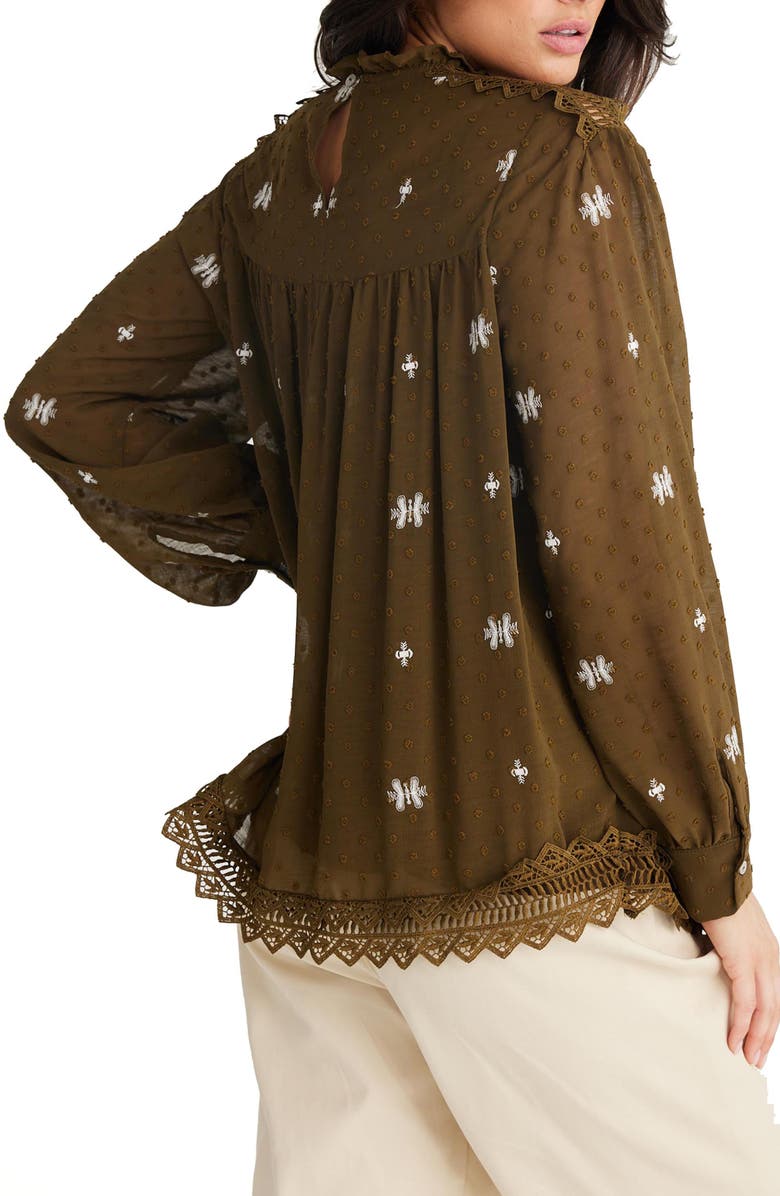 Talisman the Label Ellidy Embroidery Long Sleeve Shirt, Alternate, color, 