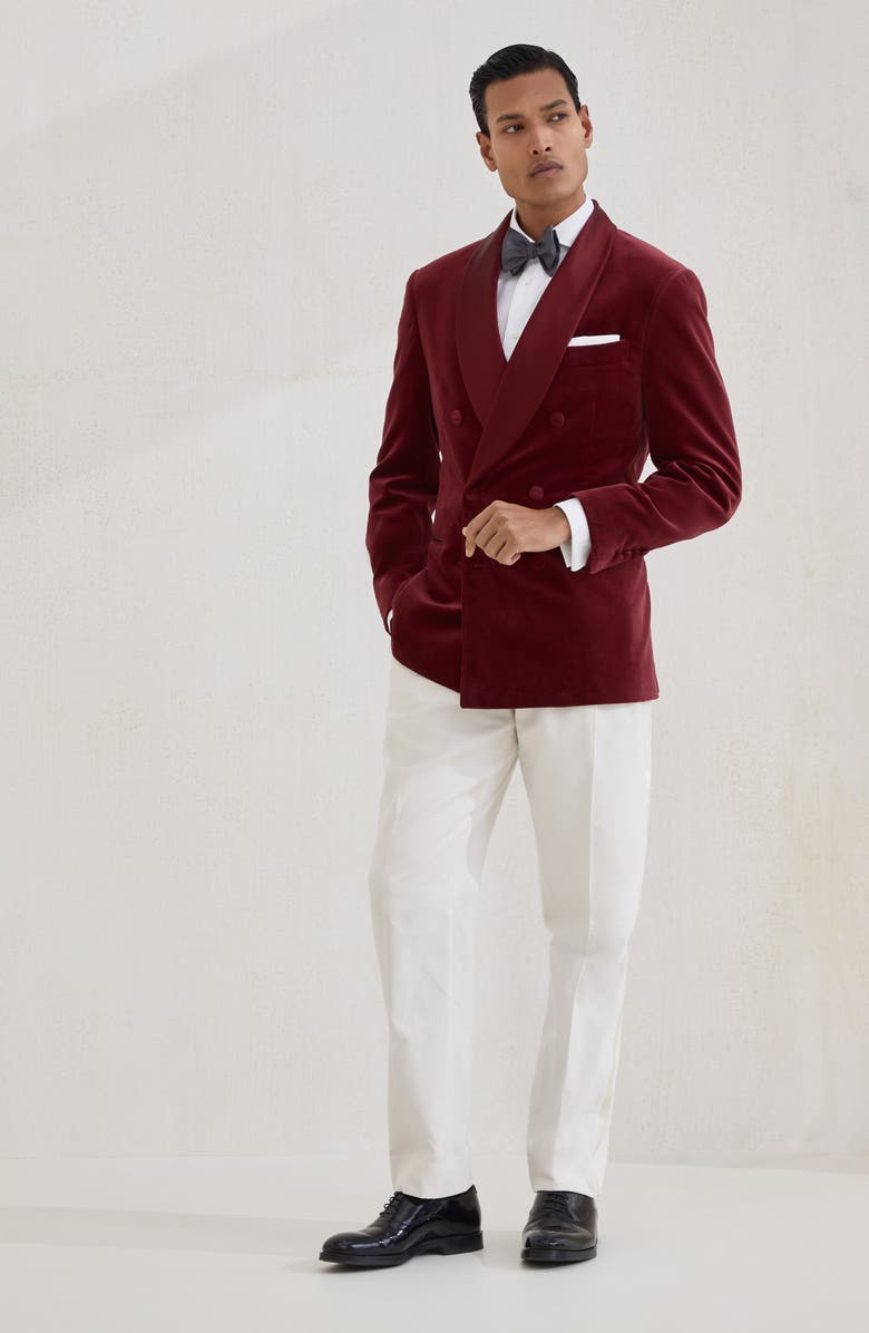Brunello Cucinelli Tuxedo Jacket, Alternate, color, Amaranth