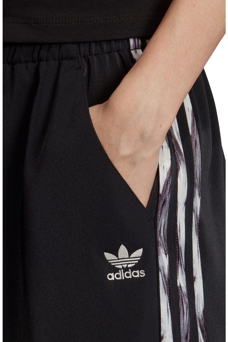 Daniëlle Cathari Satin Shorts, Alternate, color, BLACK/ CHALK WHITE