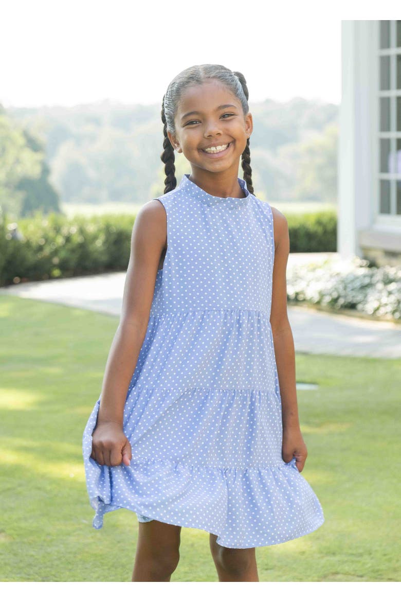 Polka Dot Dress, Alternate, color, Periwinkle