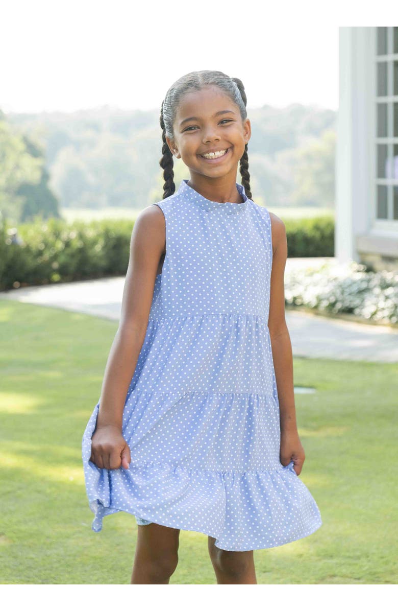 Florence Eiseman Polka Dot Dress, Alternate, color, Periwinkle