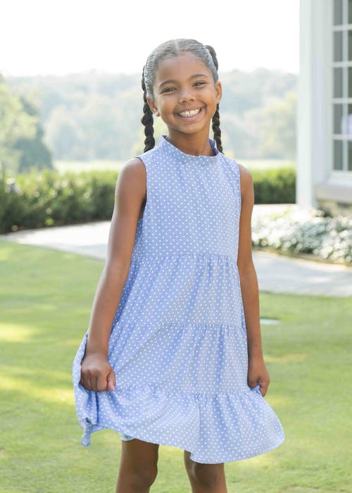 Shop Florence Eiseman Polka Dot Dress In Periwinkle