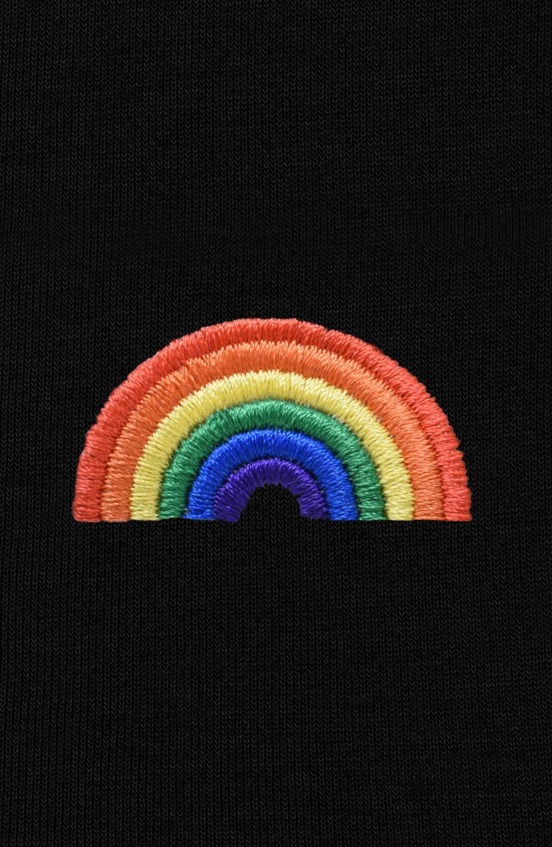 Dalix Rainbow Zip Hoodie, Alternate, color, Black