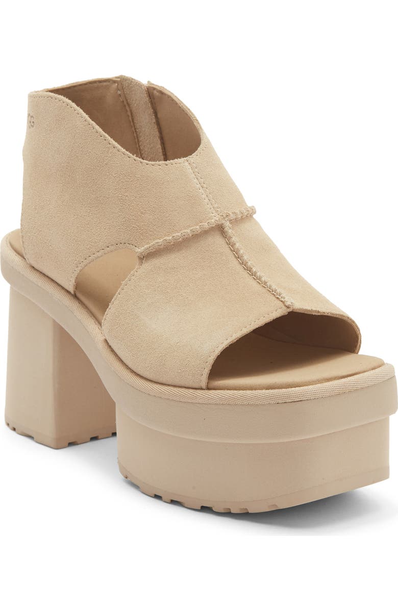 UGG<sup>®</sup> New Heights Platform Sandal, Main, color, Mustard Seed