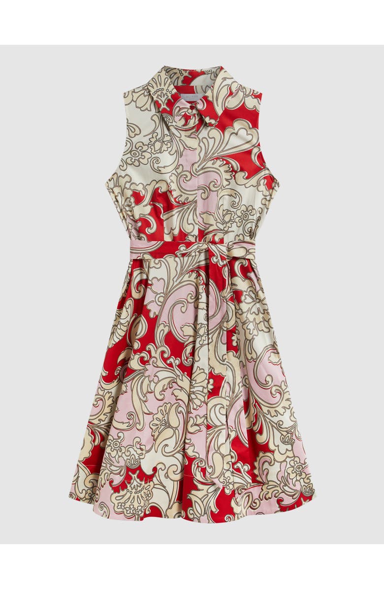 HOBBS LONDON Beki Printed Collar Shirt Dress, Alternate, color, Redmulti