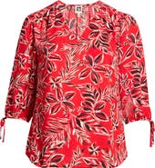 AK ANNE KLEIN Floral Print Woven Shirt