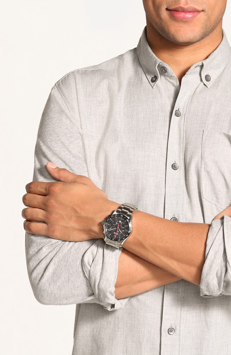 Victorinox Swiss Army<sup>®</sup> 'Chrono Classic XLS' Stainless Steel Bracelet Watch, 45mm, Alternate, color,