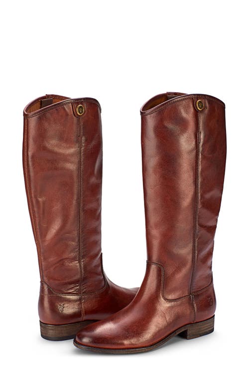 Frye Melissa Button 2 Wide Calf Leather Boot In Brown