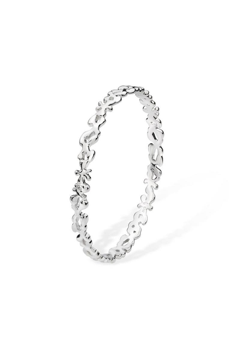 Thin Splash Bangle, Main, color, Silver